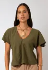 Blusa Dwz Manga Curta Peplum