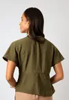 Blusa Dwz Manga Curta Peplum