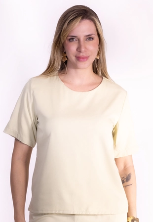 Blusa Dwz Manga Curta Gola Redonda