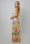 Vestido Dwz Longo Cruzado Estampado