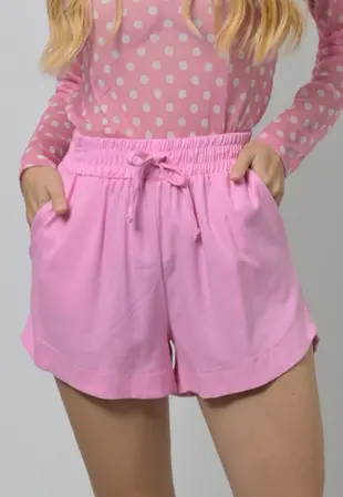 Short Dwz Linho com Cos de Elastico