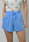 Short Dwz Linho com Cos de Elastico