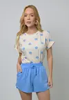 Short Dwz Linho com Cos de Elastico