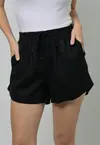 Short Dwz Linho com Cos de Elastico