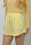 Short Dwz Linho com Cos de Elastico