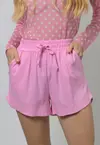 Short Dwz Linho com Cos de Elastico