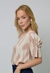 Blusa Dwz Estampada Manga Princesa