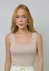 Cropped Dwz Tricot Decote Quadrado