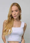 Cropped Dwz Tricot Decote Quadrado