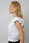Blusa Dwz Um ombro Babado com Lastex