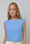 Blusa Dwz Manga Curta com Ziper