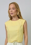 Blusa Dwz Manga Curta com Ziper