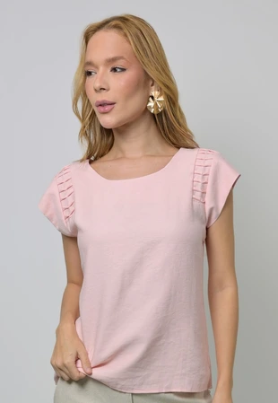 Blusa Dwz Lisa Detalhe Franzido