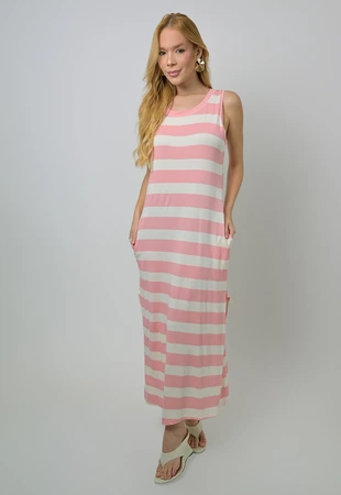Vestido Dwz Listrado de Malha