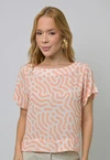 Blusa Dwz em Crepe Gola e Barra Grossa
