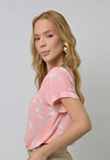 Blusa Dwz Manga Curta Estampada em Crepe
