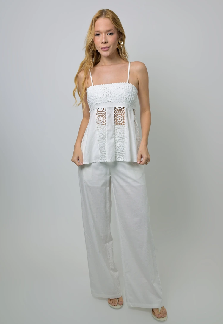 Conjunto Dwz Blusa e Calca com Renda