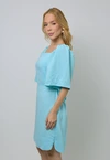 Vestido Dwz Liso com Manga e Amarracao