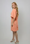 Vestido Dwz Liso com Manga e Amarracao