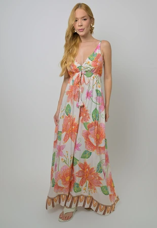 Vestido Dwz Longo com Bojo e Elastico