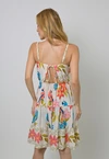 Vestido Dwz Curto Babado Amarracao