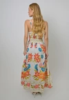 Vestido Dwz Estampado Mid com Alca e Lastex
