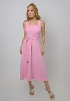 Vestido Dwz Mid Liso com Faixa