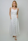 Vestido Dwz Mid com Botoes com Presponto