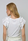 Blusa Dwz Canelada com Babado na Manga