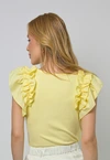 Blusa Dwz Canelada com Babado na Manga