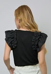 Blusa Dwz Canelada com Babado na Manga
