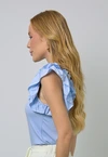 Blusa Dwz Canelada com Babado na Manga