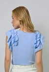 Blusa Dwz Canelada com Babado na Manga