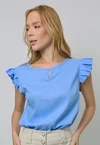 Blusa Dwz Linho Manga Dropeada