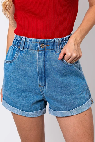 Short Dwz Jeans com Cos Elastico
