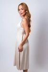 Vestido Dwz Mid Liso com Lastex nas Costas