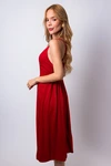 Vestido Dwz Mid Liso com Lastex nas Costas