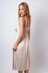 Vestido Dwz Mid Liso com Lastex nas Costas