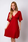 Vestido Dwz Manga Ampla com Lastex