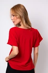 Blusa Dwz Manga Curta com Abertura Frontal