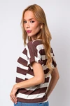 Blusa Dwz Listrada Manga Dobrada