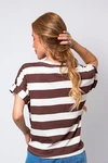 Blusa Dwz Listrada Manga Dobrada