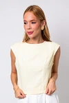 Blusa Dwz Meia Manga com Costura Frontal