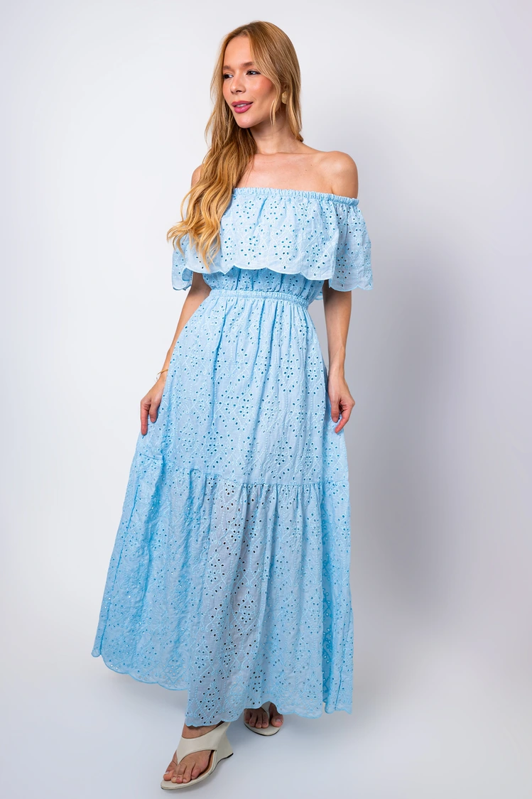 Vestido Dwz Laise Longo Ombro a Ombro