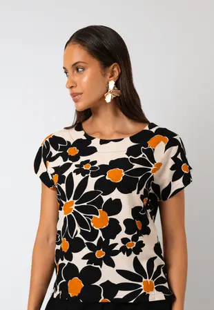 Blusa Dwz Manga Curta