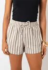 SHORT DWZ LISTRADO DE LINHO