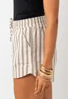 SHORT DWZ LISTRADO DE LINHO