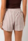 SHORT DWZ LISTRADO DE LINHO