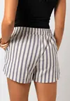 SHORT DWZ LISTRADO DE LINHO
