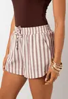 SHORT DWZ LISTRADO DE LINHO